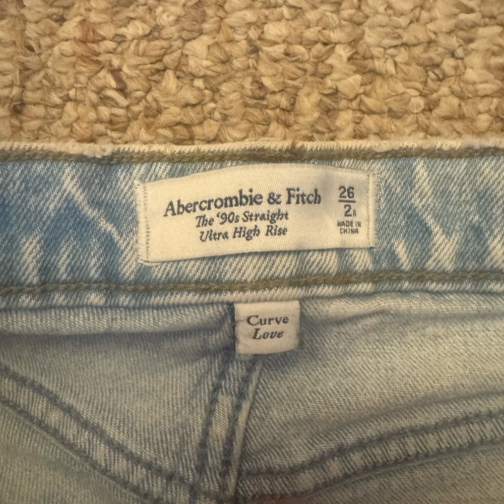 Abercrombie & Fitch Curve Love Ultra High Rise Blue Jeans